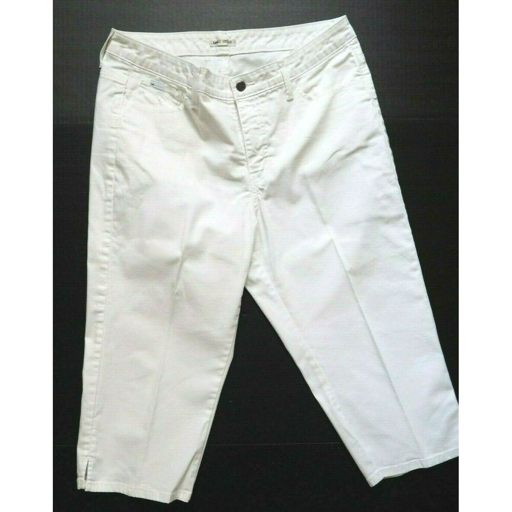 Lee Lower on the Waist White Capri Jeans Sz 16 Medium